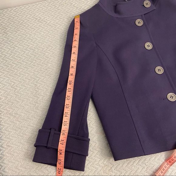 Tahari Arthur S Levine Blazer Purple/Grape Size 8 Petite - Picture 7 of 10